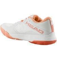 Baskets Femme Head Motion Team Padel Blanc Corail