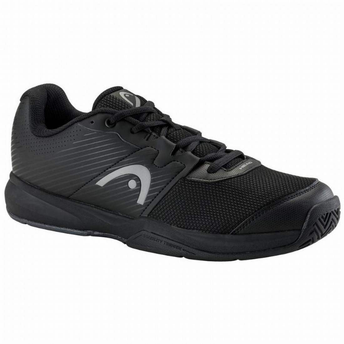 Zapatillas Asics Head Revolt Court Black Gray Sneakers