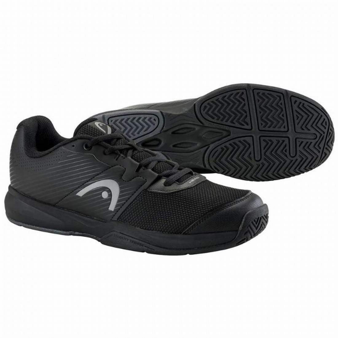 Zapatillas Asics Head Revolt Court Black Gray Sneakers