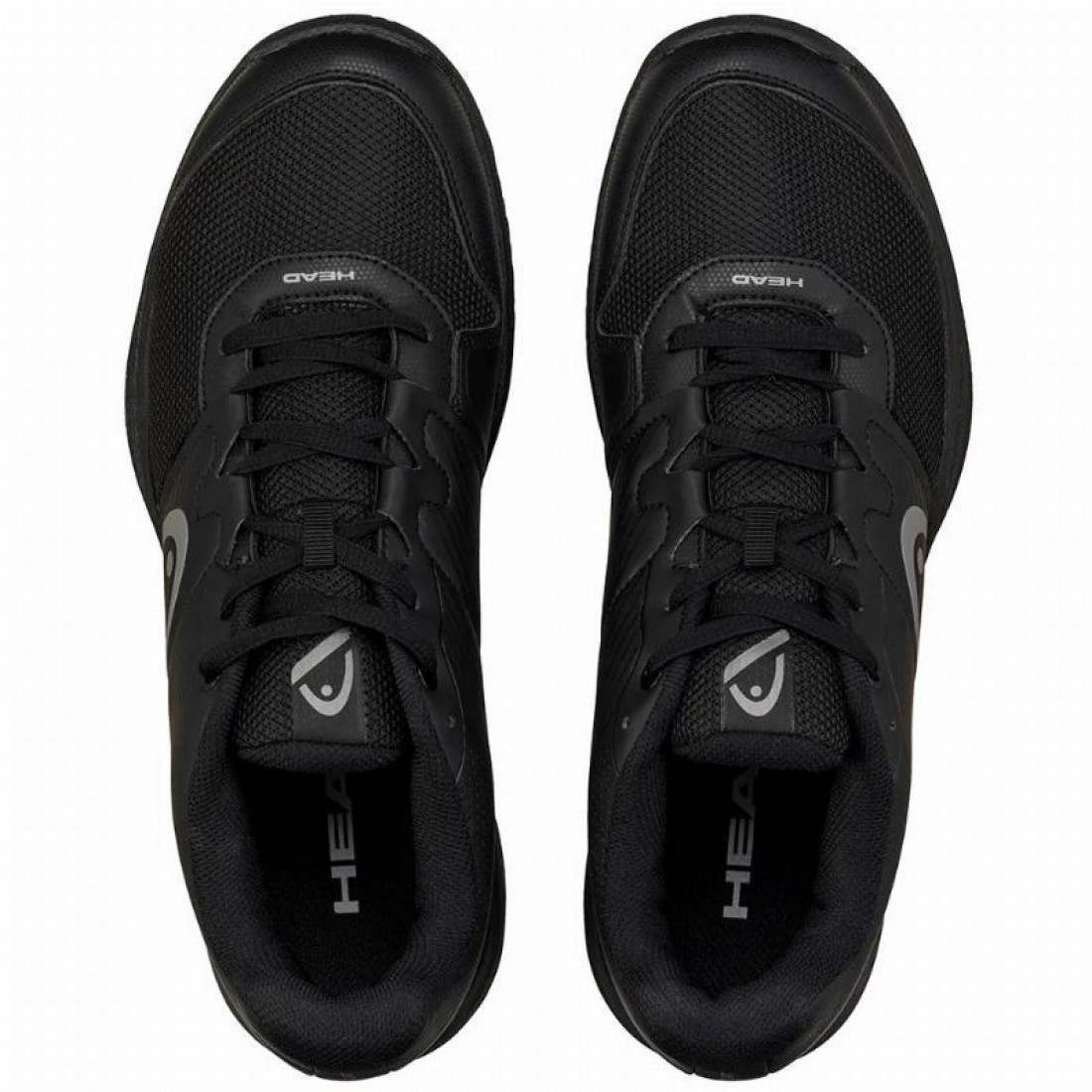 Zapatillas Asics Head Revolt Court Black Gray Sneakers