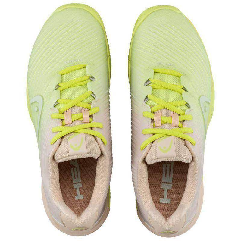 Zapatillas Head Revolt Pro 4.0 Clay Macadamia Lima Mujer