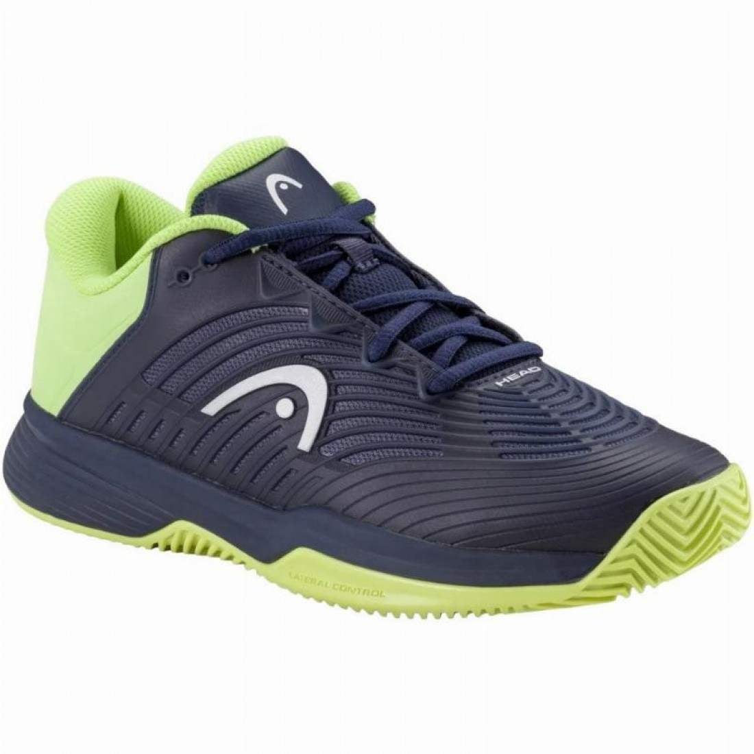 Zapatillas Asics Head Revolt Pro 4.5 Clay Navy Blue Lime Junior Sneakers