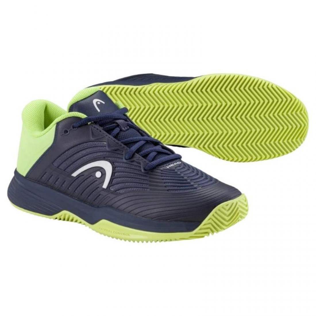 Zapatillas Asics Head Revolt Pro 4.5 Clay Navy Blue Lime Junior Sneakers