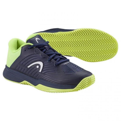 Zapatillas Asics Head Revolt Pro 4.5 Clay Navy Blue Lime Junior Sneakers