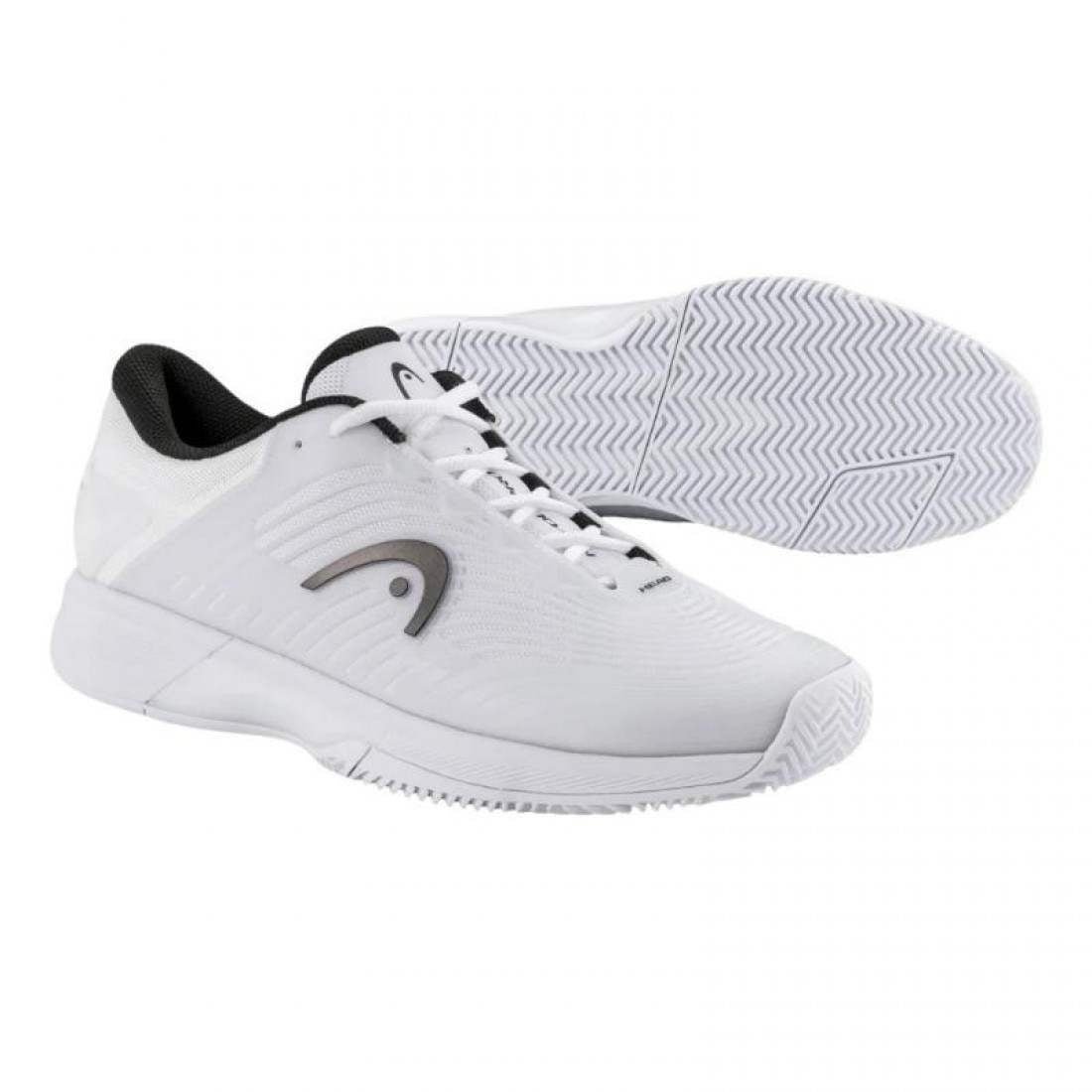 Zapatillas Asics Head Revolt Pro 4.5 Clay White Black Sneakers