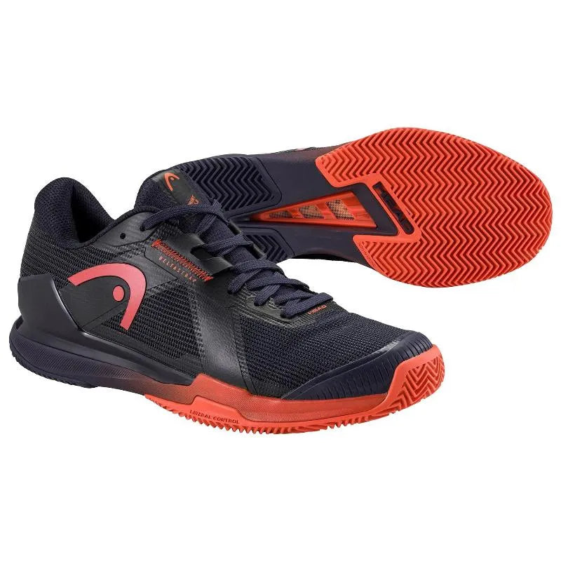 Sneakers Head Sprint Pro 4.0 TERRE BATTUE Bleu Foncé Rouge - Image 4