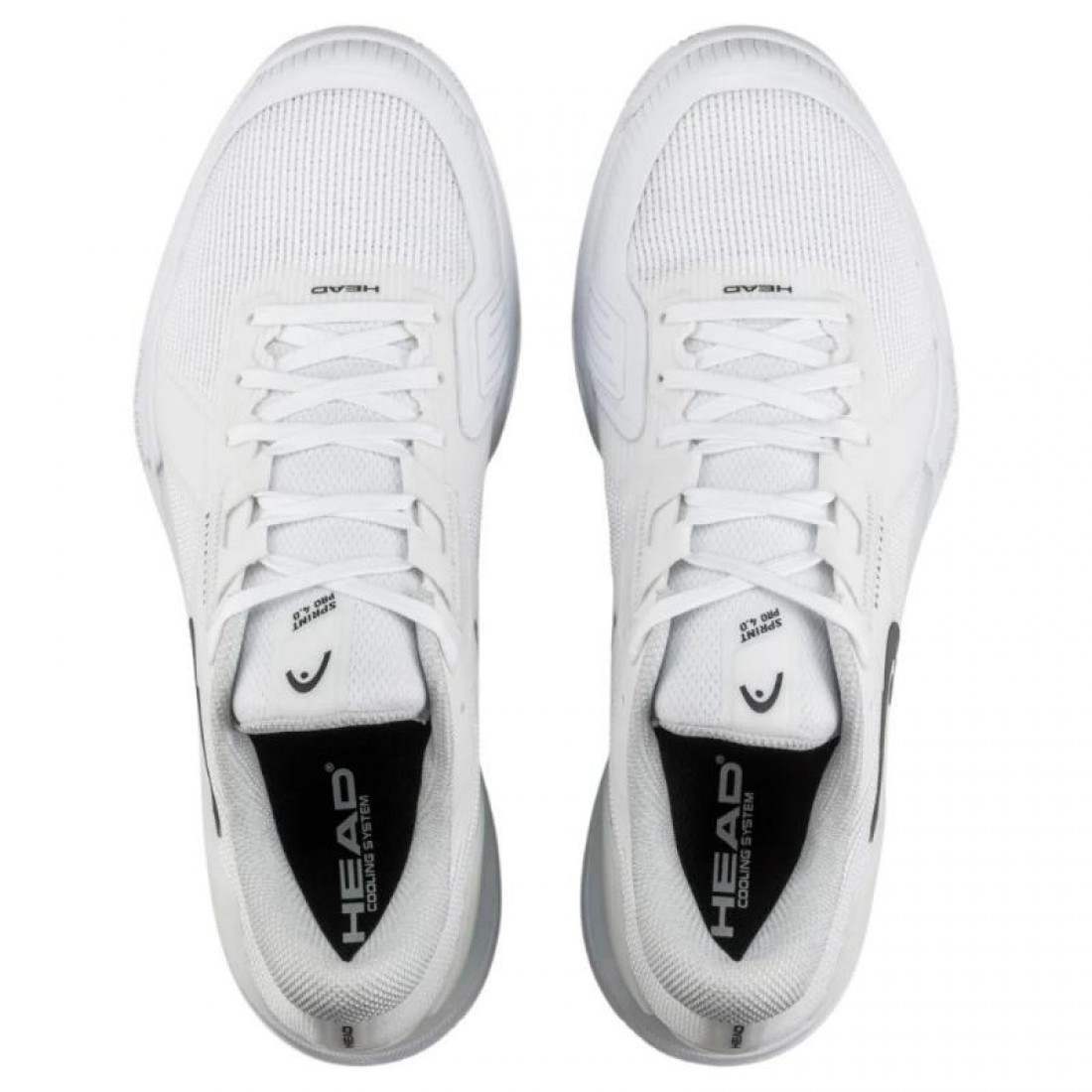 Sneakers Head Sprint Pro 4.0 TERRE BATTUE Blanc Noir