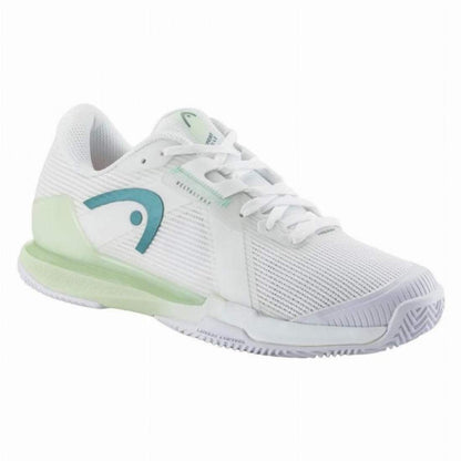Zapatillas Asics Head Sprint Pro 4.0 Clay White Light Green Women''s Sneakers