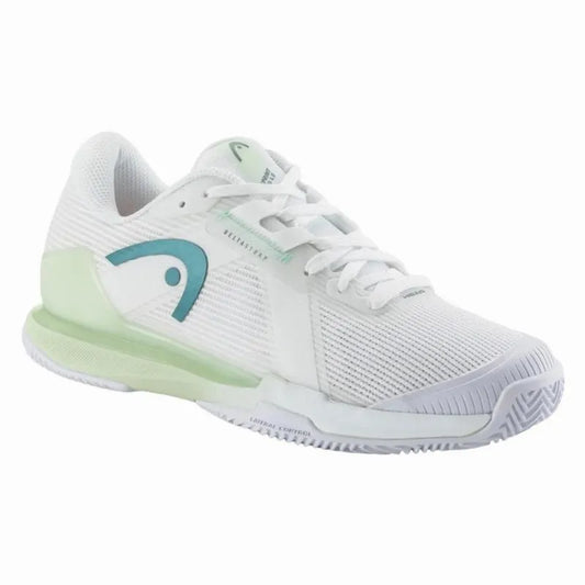 Baskets Femme Head Sprint Pro 4.0 TERRE BATTUE Blanc Vert Clair - Image 1