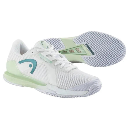Baskets Femme Head Sprint Pro 4.0 TERRE BATTUE Blanc Vert Clair - Image 4