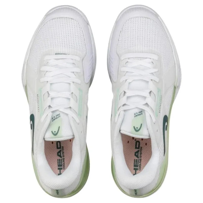 Baskets Femme Head Sprint Pro 4.0 TERRE BATTUE Blanc Vert Clair - Image 5