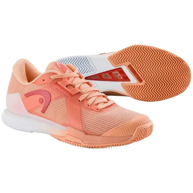 Baskets Femme Head Sprint Pro 4.0 Clay Coral White - Image 4