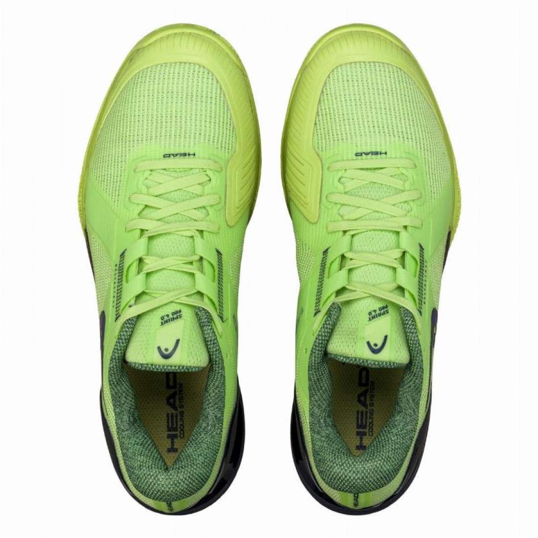 Zapatillas Head Sprint Pro 4.0 Clay Lima Azul Marino