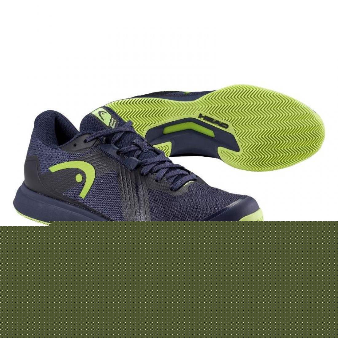 Zapatillas Asics Head Sprint Team 4.0 Clay Navy Blue Lime Sneakers